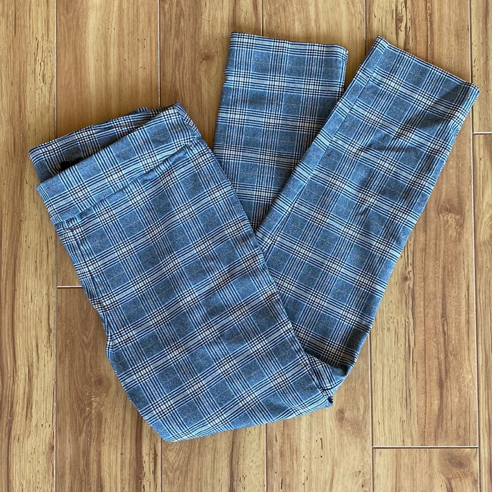 Zoe + Phoebe cropped plaid skinny pants